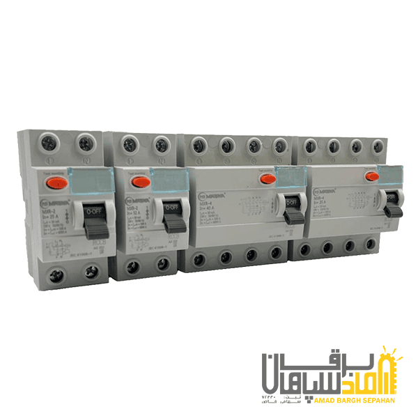 کلید جریان نشتی (محافظ جان) دو پل 32 آمپر (الکترونیکی) مبنا الکتریک MXRO-2