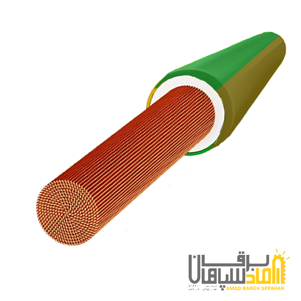 سیم ارت مسی 1 در 4 هادی نور NYAF (یک حلقه(100 متر)) — تصویر ۲