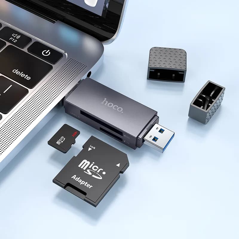 کارت خوان 2 در 1 هوکو مدل HB45 USB2.0 با سری تایپ سی — تصویر ۵