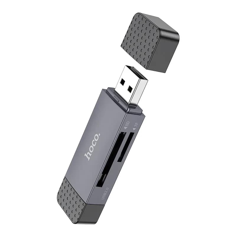 کارت خوان 2 در 1 هوکو مدل HB45 USB2.0 با سری تایپ سی — تصویر ۳