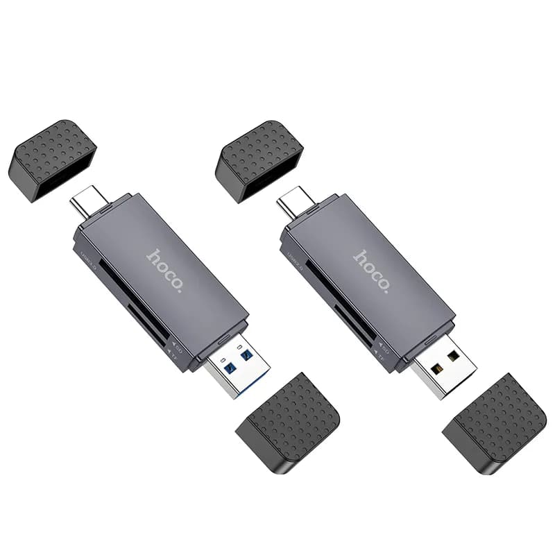 کارت خوان 2 در 1 هوکو مدل HB45 USB2.0 با سری تایپ سی