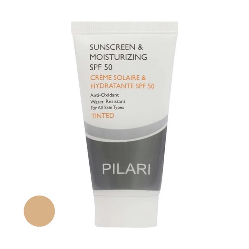 کرم ضد آفتاب و مرطوب کننده رنگی پیلاری SPF50 — تصویر ۲