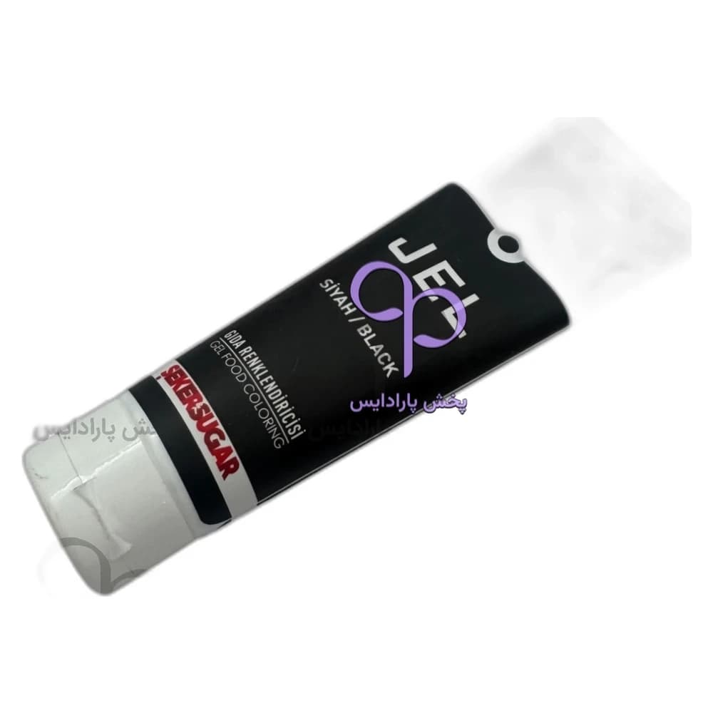 رنگ ژله ای 100 گرمی تیوپی مشکی Seker Sugar