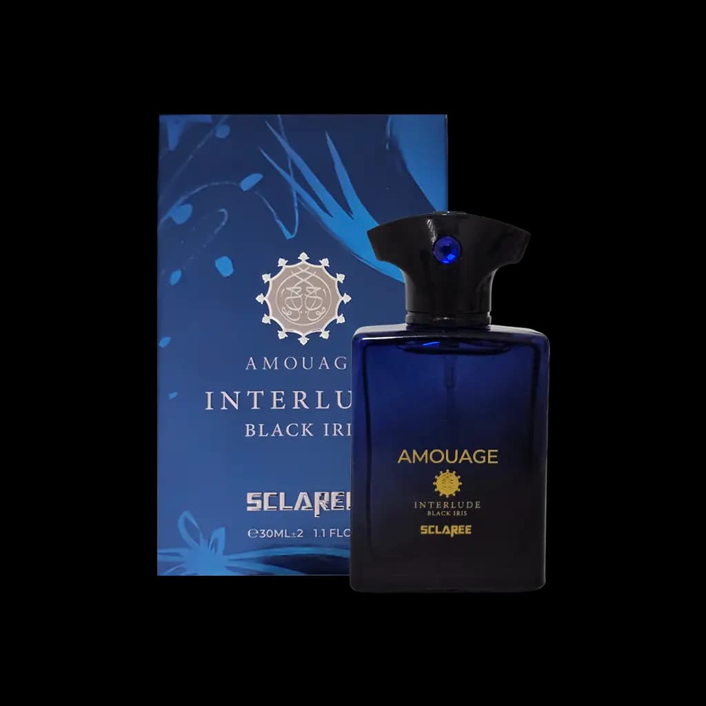 ادوپرفیوم مردانه اسکلاره Sclaree مدل آمواج اینترلود بلک ایریس Amouage Interlude Black Iris حجم 30 میل