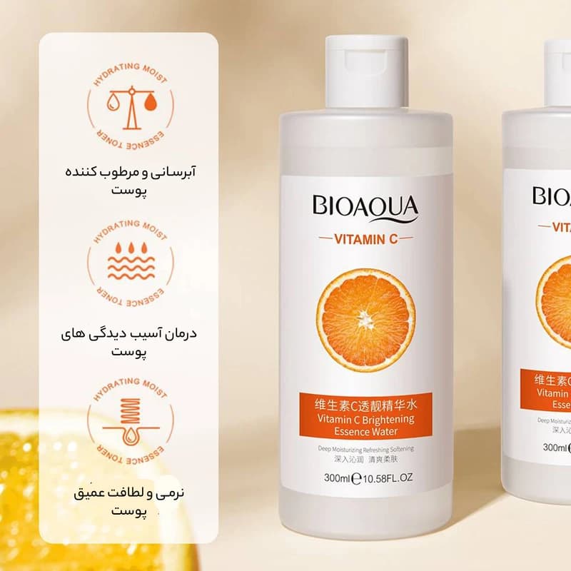 تونر بایو آکوا مدل Vitamin C حجم 300 میلی لیتر — تصویر ۶