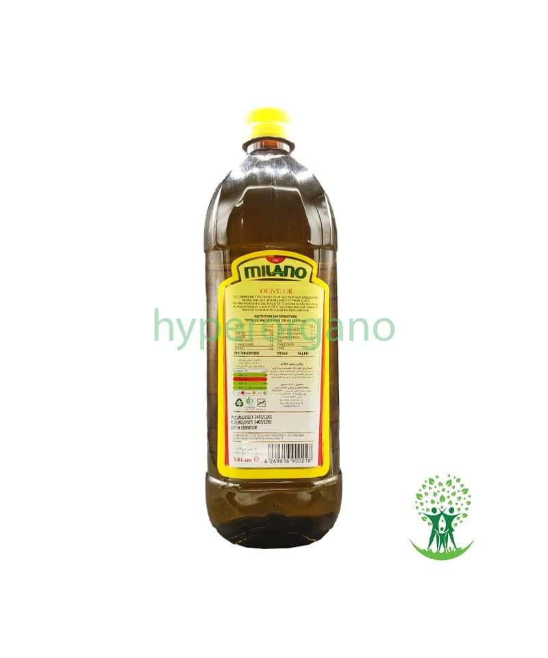 روغن زیتون بکر 1800 میلی لیتری میلانو — تصویر ۳