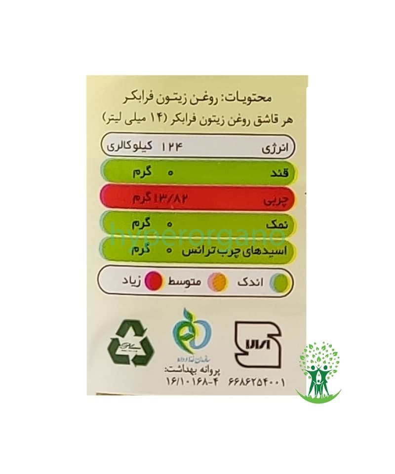 روغن زیتون فرابکر با بو 1800 میلی لیتری میلانو — تصویر ۴