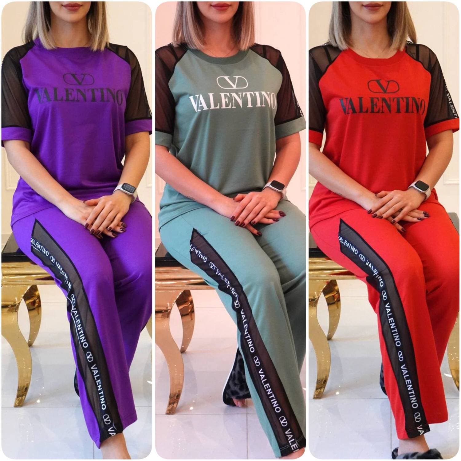 ست تیشرت و شلوار VALENTINO راحت و سبک و شیک