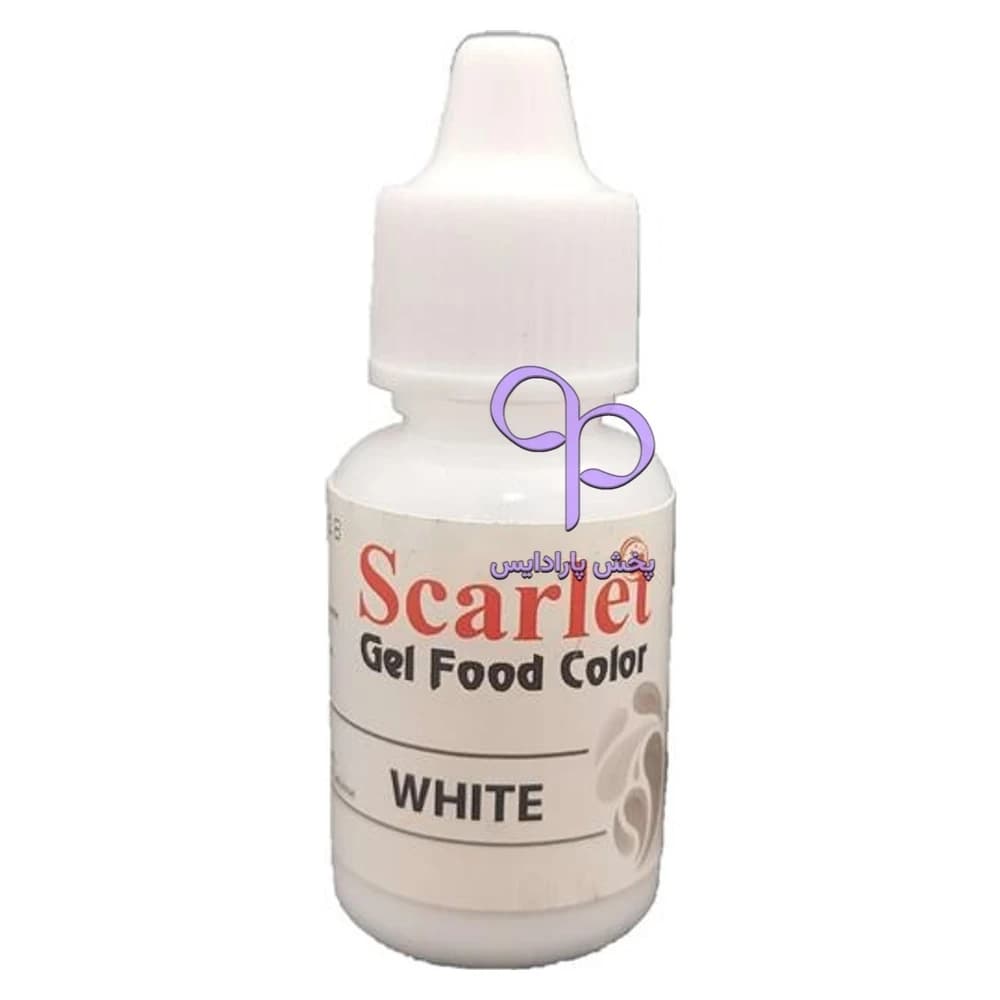 رنگ ژله ای 25 گرمی سفید Scarlet