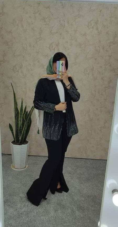کت نگین آبشاری شیک و مجلسی و درخشان — تصویر ۴