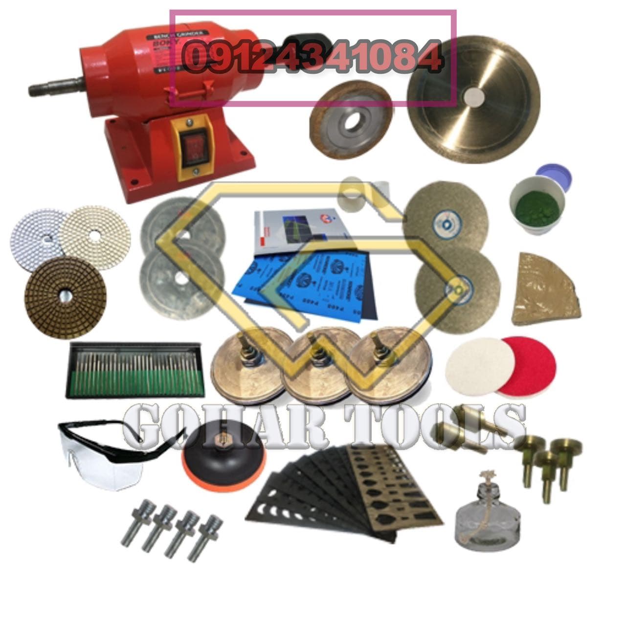 دستگاه تراش سنگ(پکیج پیشرفته گوهرتراشی) 250 وات کد 2502