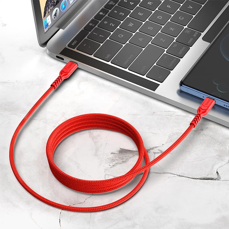 کابل شارژ 60 وات USB-C به USB-C هوکو مدل X59 طول 2 متر — تصویر ۸