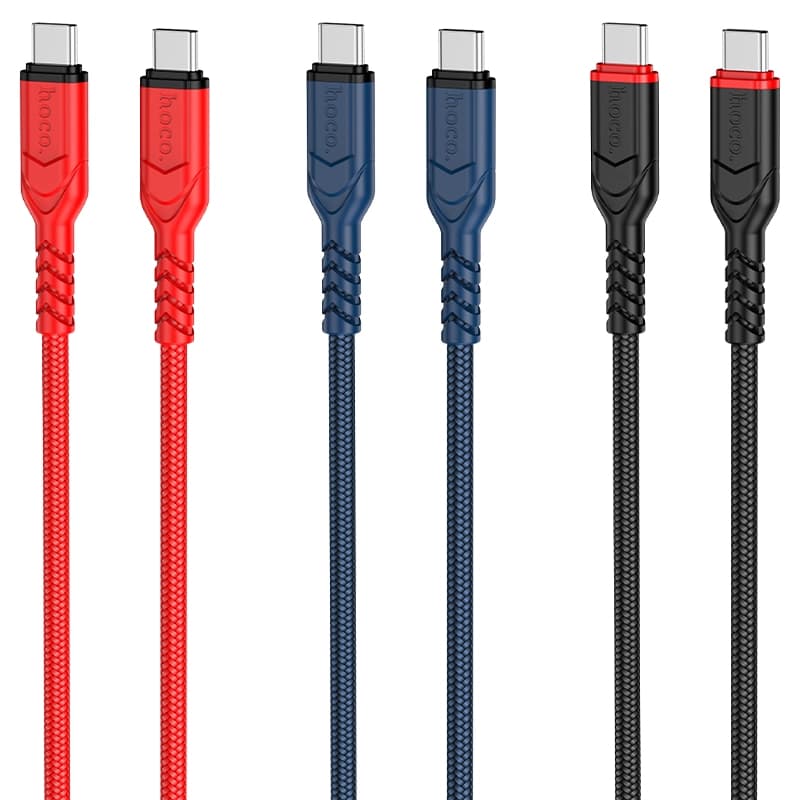 کابل شارژ 60 وات USB-C به USB-C هوکو مدل X59 طول 2 متر