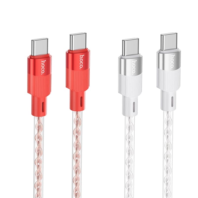 کابل شارژ 60 وات USB-C به USB-C هوکو مدل X99 طول 1 متر