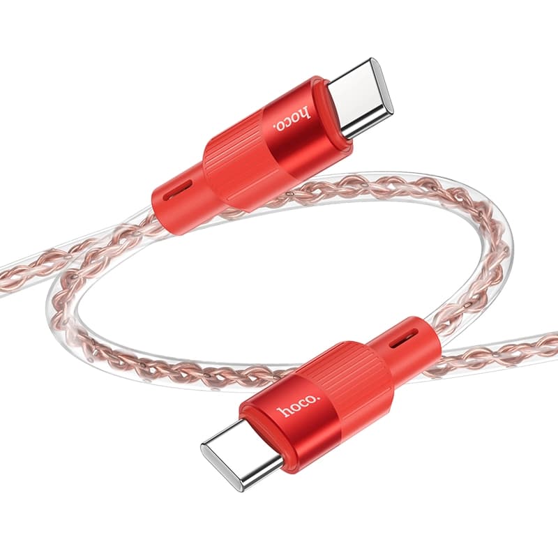 کابل شارژ 60 وات USB-C به USB-C هوکو مدل X99 طول 1 متر — تصویر ۴