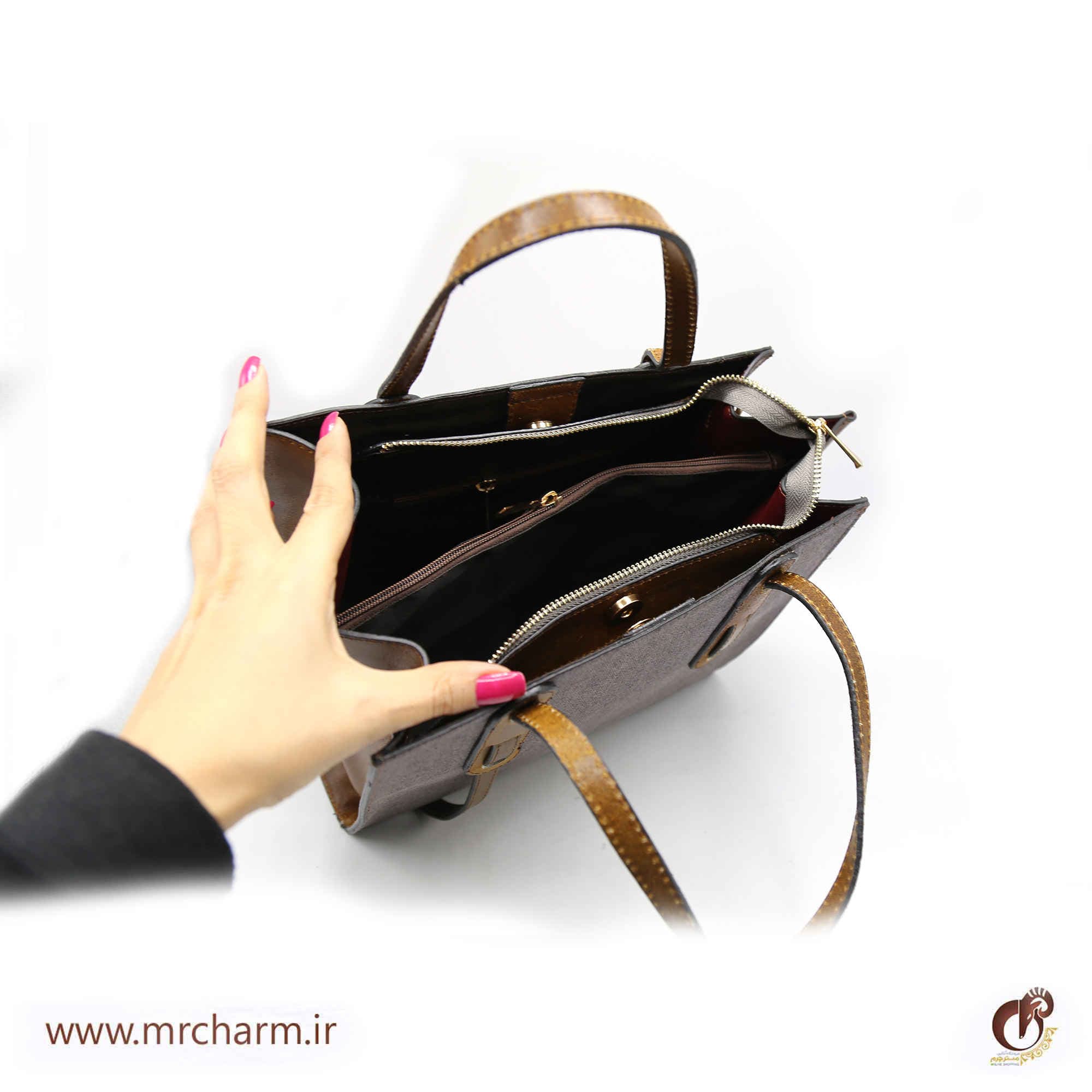 کیف چرم و برزنت زنانه mrc1837 — تصویر ۸