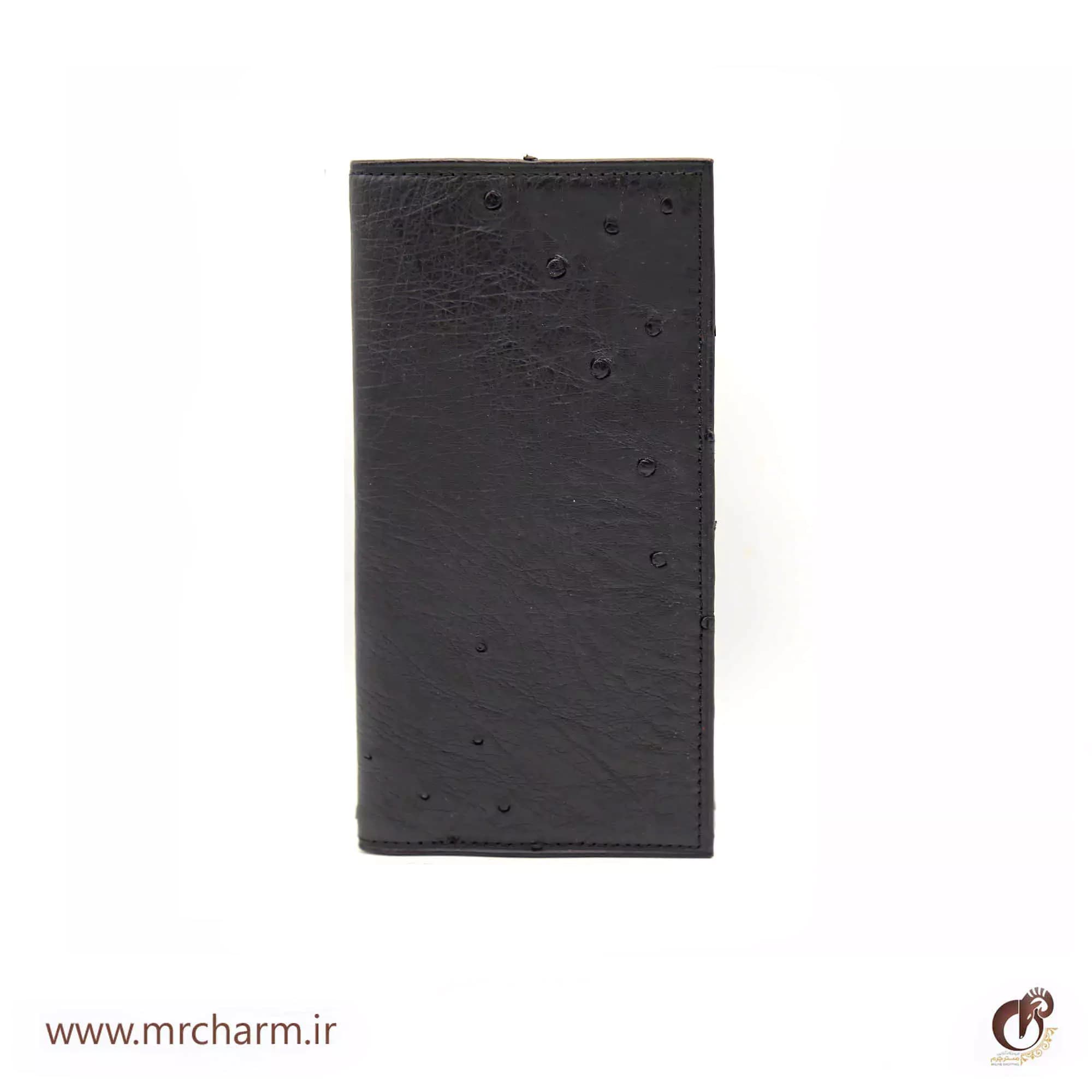 کیف پول چرم شترمرغ دو لت mrc8953 — تصویر ۲