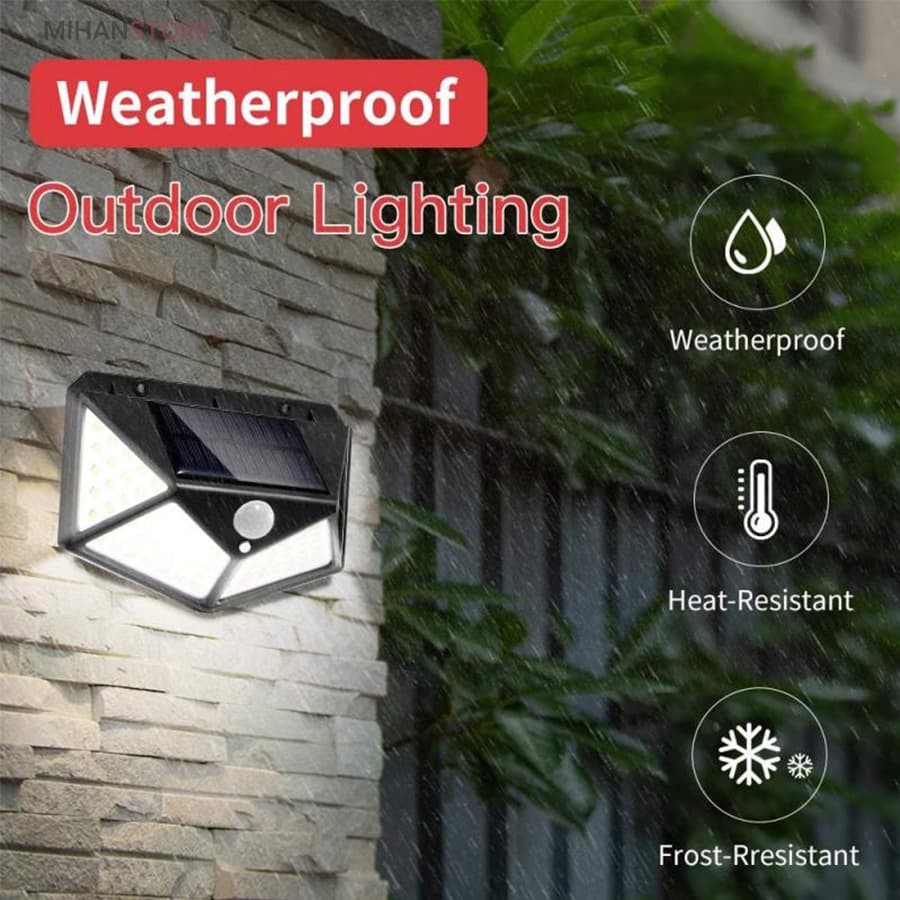 چراغ دیواری خورشیدی Solar Plus | دارای 100 LED | سنسور تاریکی و نور جهت روشن شدن خودکار | چهار قسطی — تصویر ۶