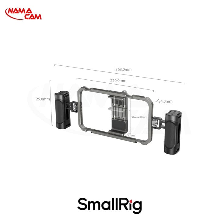 کیج موبایل فلزی دو دسته اسمال ریگ – SmallRig All-in-One Video Kit Basic 4121 — تصویر ۵