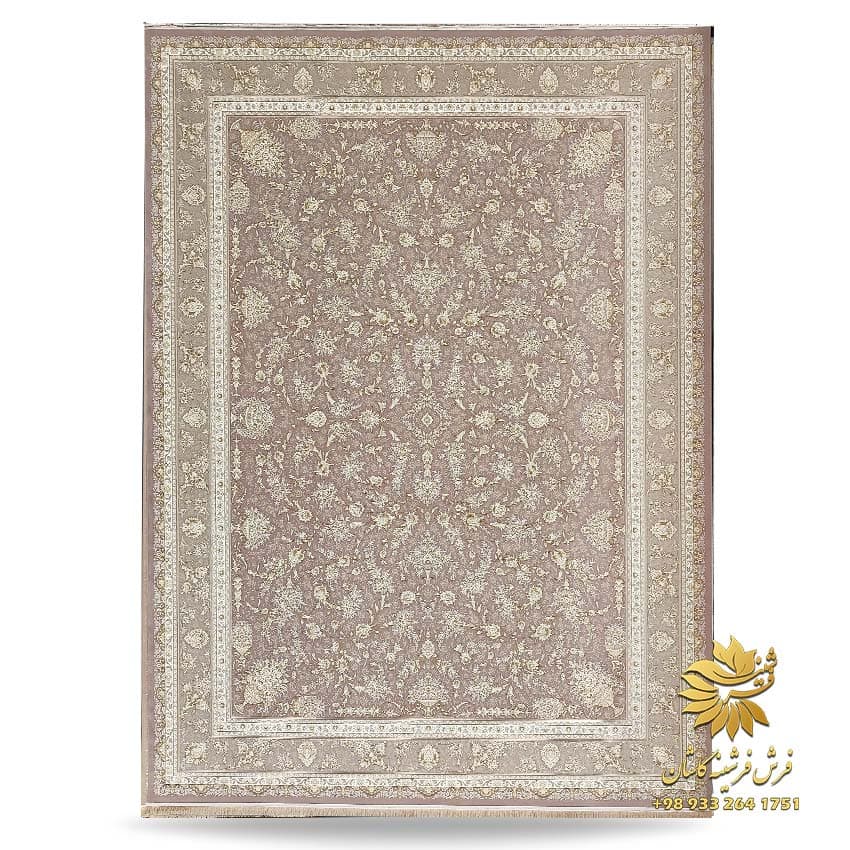 فرش 1500 شانه افشان طلاکوب طرح روژان یاسی