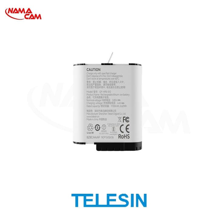 باتری تلسین اِندرو گوپرو هیرو 12 – TELESIN 1720mAh Battery GoPro HERO12 — تصویر ۲