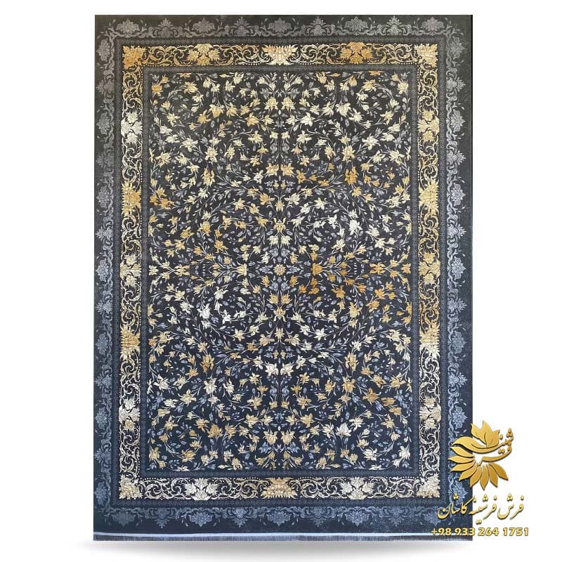 طرح خزان 700 شانه فرش افشان دودی طلاکوب