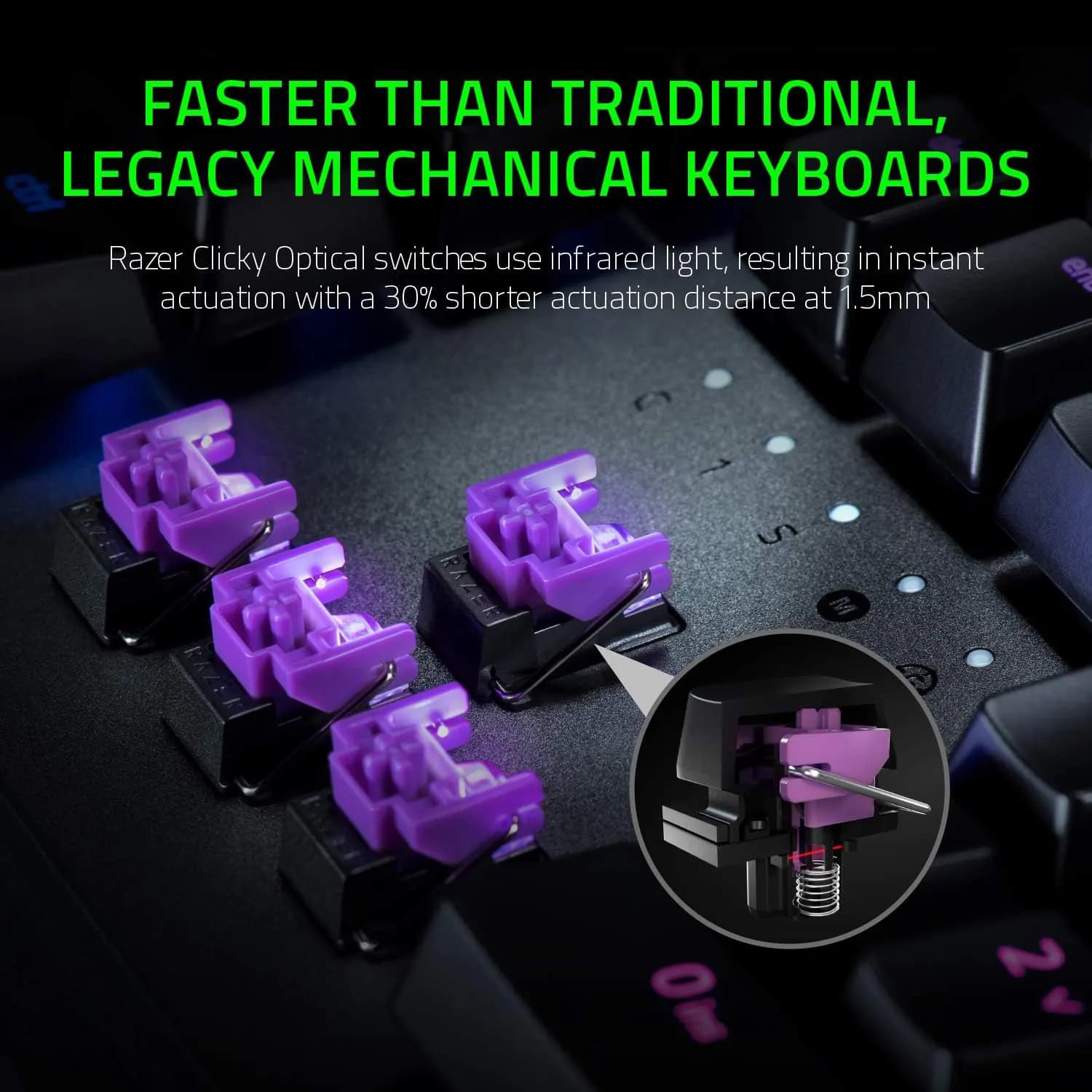 کیبورد گیمینگ ریزر Razer Huntsman Elite Gaming Keyboard — تصویر ۲