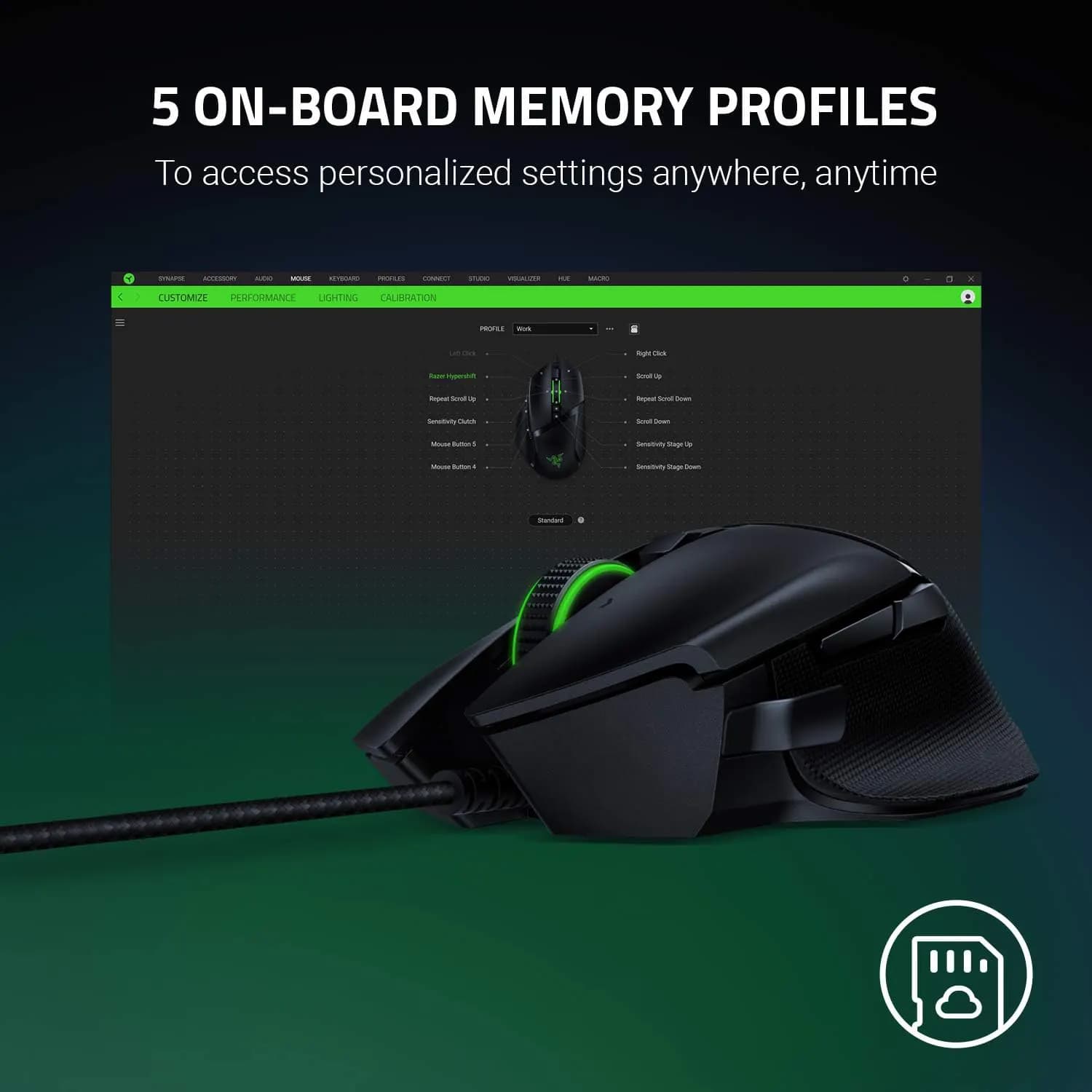 موس گیمینگ با سیم ریزر Razer Basilisk v2 Wired Gaming Mouse — تصویر ۵