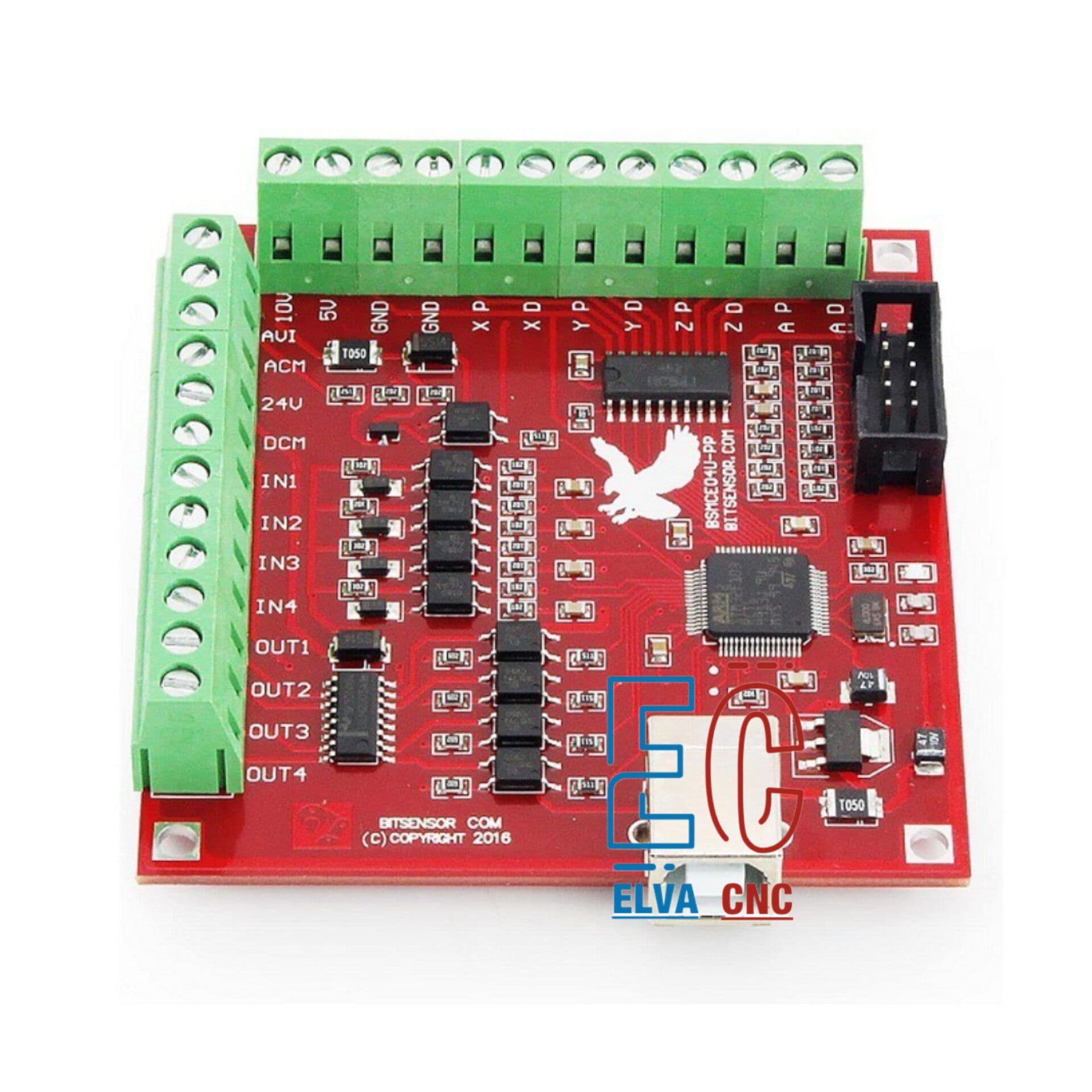 کنترلر مچ تری MACH3 سی ان سی 4 محور USB مدل RED BOARD عقابی