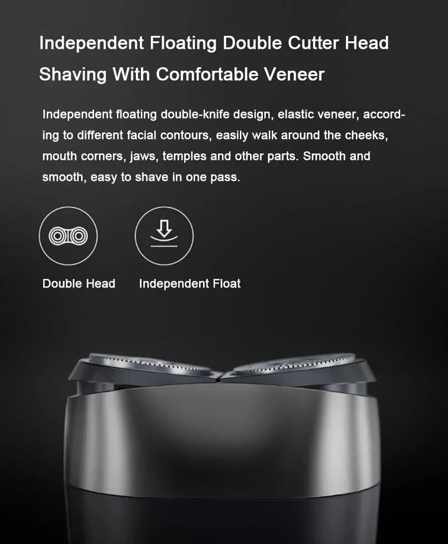 ریش تراش شارژی مسافرتی شیائومی Xiaomi Olybo A1 Double Cutter Head Electric Shaver — تصویر ۶