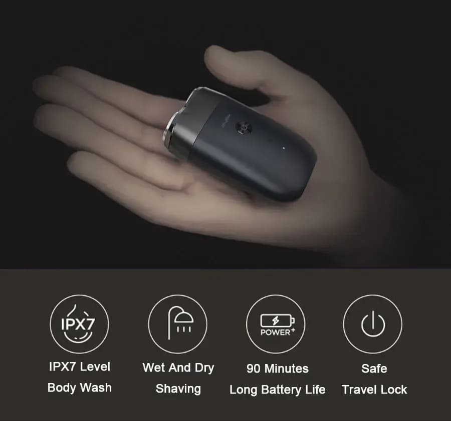 ریش تراش شارژی مسافرتی شیائومی Xiaomi Olybo A1 Double Cutter Head Electric Shaver — تصویر ۳