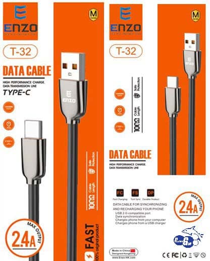 کابل شارژ TYPEC انزو مدل ENZO T-32