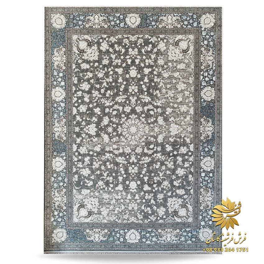 فرش زغالی جدید 1200 شانه افشان مدرن 9007