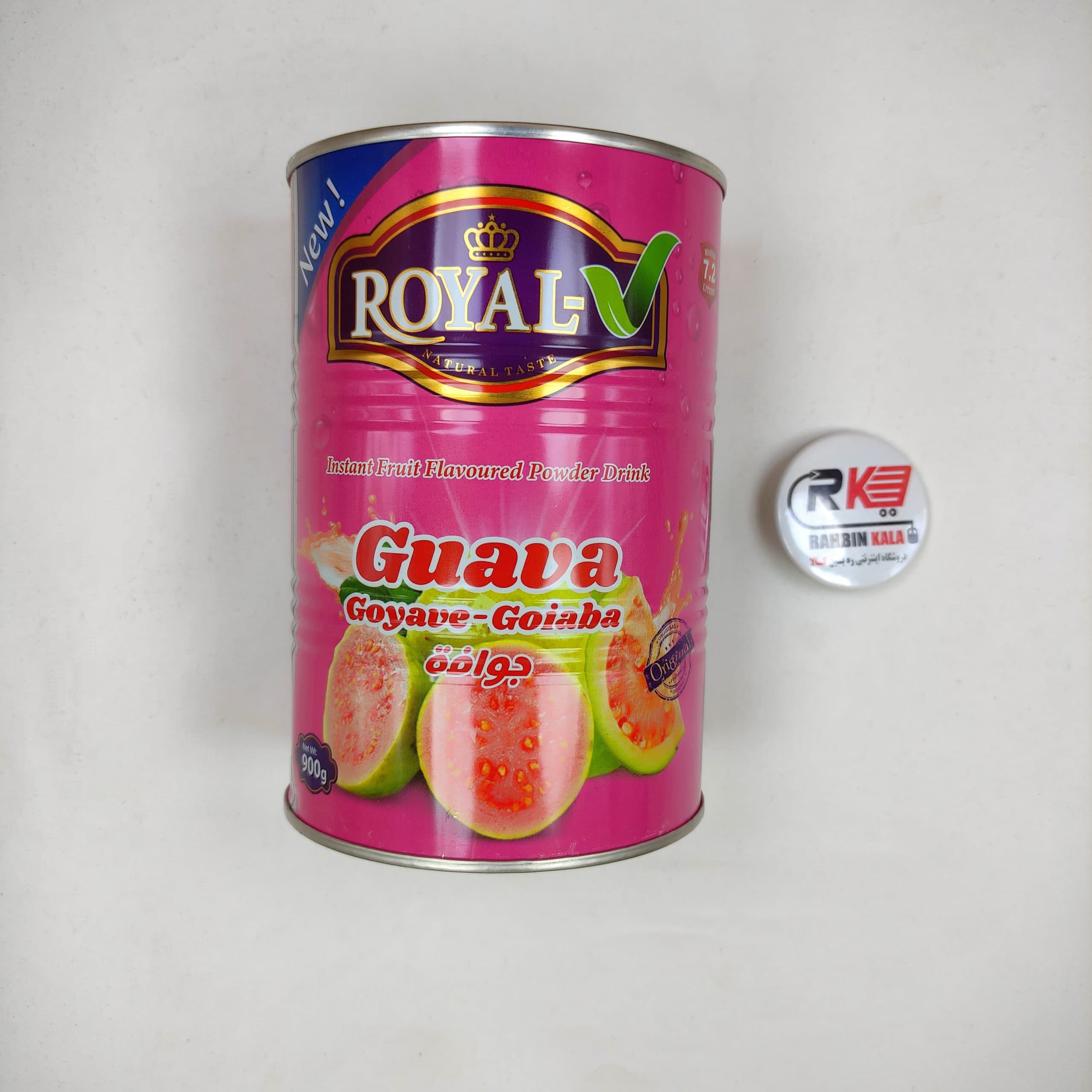 پودر شربت رویال royal مدل گواوا قرمز guava وزن 900 گرم