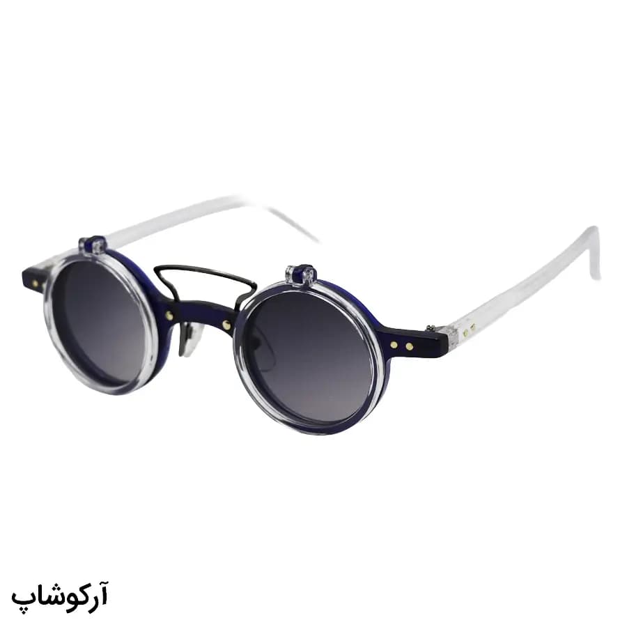 عینک آفتابی فانتزی DIOR با فریم شکل گرد، رنگ هاوانا و قهوه‌ای، دسته هاوانا و لنز بالارونده مدل T307 Y266 — تصویر ۹