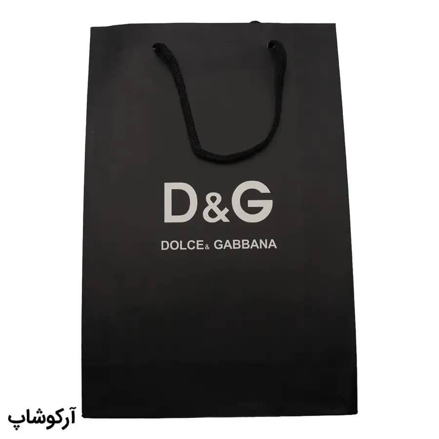 بگ، پاکت و ساک دستی هدیه عینک دولچه گابانا (Dolce & Gabbana) با طراحی رنگ مشکی مدل 993115 — تصویر ۲