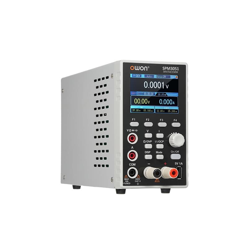 منبع تغذیه و مولتی متر 30 ولت و 5 آمپر اوون OWON SPM3051 — تصویر ۲