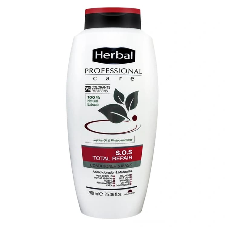 نرم کننده مو Herbal مدل SOS Total Repair حجم 750 میلی لیتر