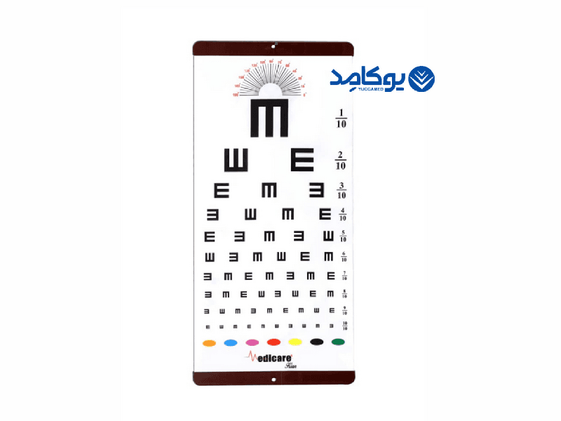چارت بینایی سنجی پارچه ای مدیکر