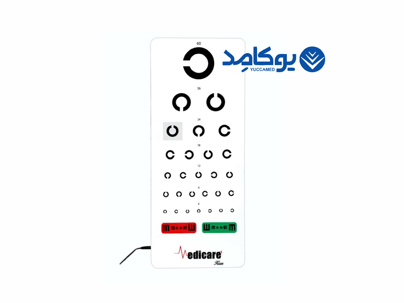 سی چارت بینایی سنجی حرفه ای پیکسلی مدیکر