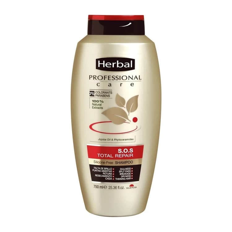 شامپو Herbal مدل SOS Total Repair حجم 750 میلی لیتر