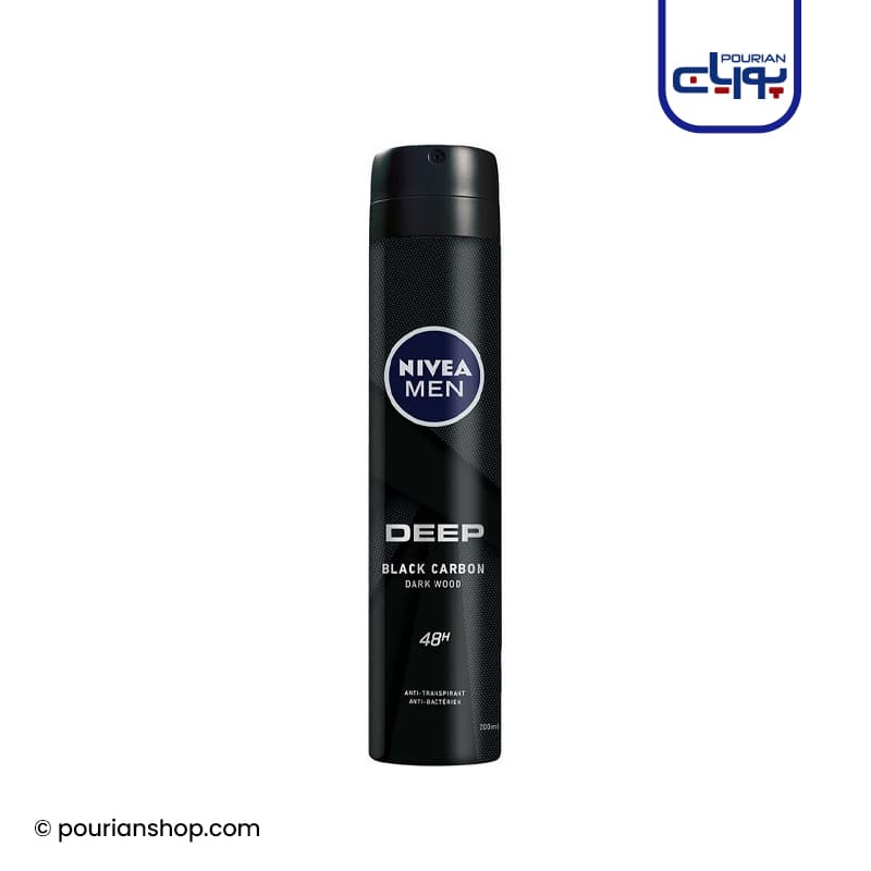 اسپری بدن مردانه نیوا مدل Deep Black Carbon Dark Wood