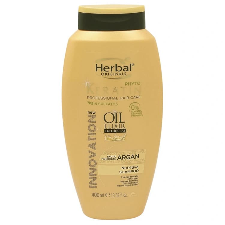 شامپو Herbal مدل Phyto Keratin Oil Elixir حجم 400 میلی لیتر