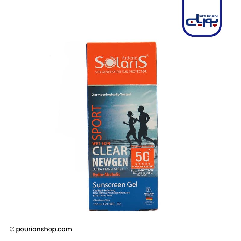 ژل ضد آفتاب هیدرو الکلی SPF50 سولاریس آردن — تصویر ۲