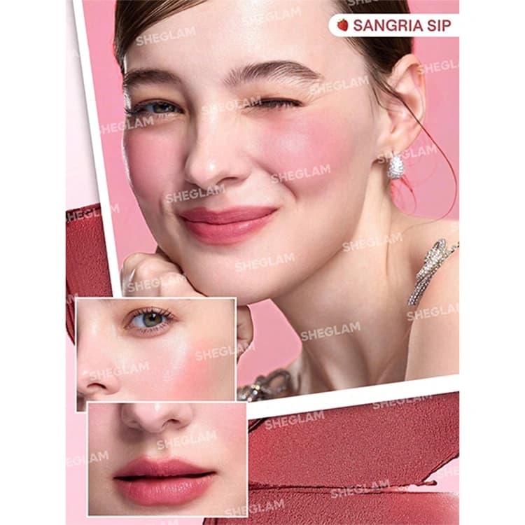 رژ گونه و لب Sheglam مدل Strawberry Whirl — تصویر ۳