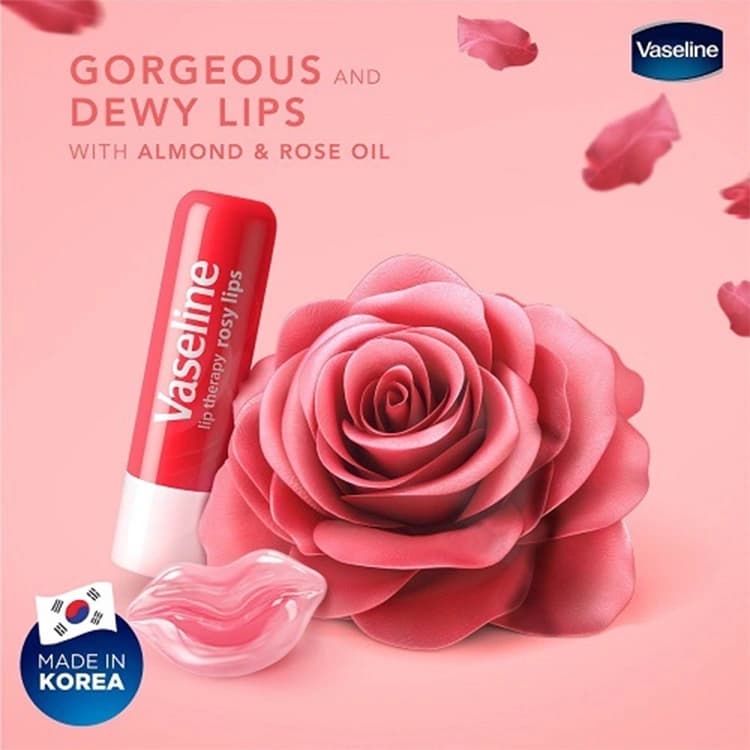 بالم لب Vaseline مدل Lip Therapy Rosy Lips — تصویر ۴