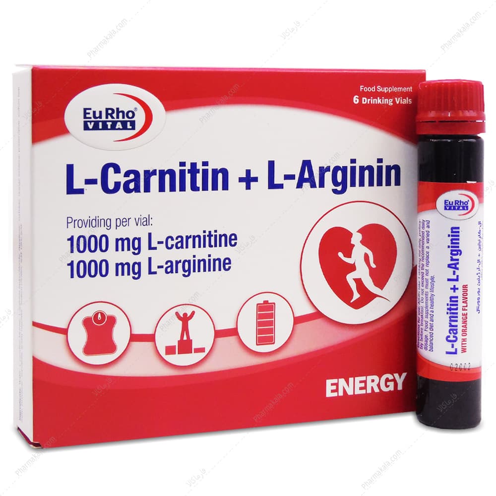 ویال ال کارنیتین و ال آرژنین یوروویتال 6 عددی