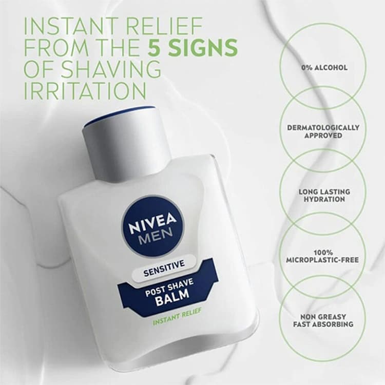 افتر شیو Nivea مدل Sensitive حجم 100 میلی لیتر — تصویر ۲