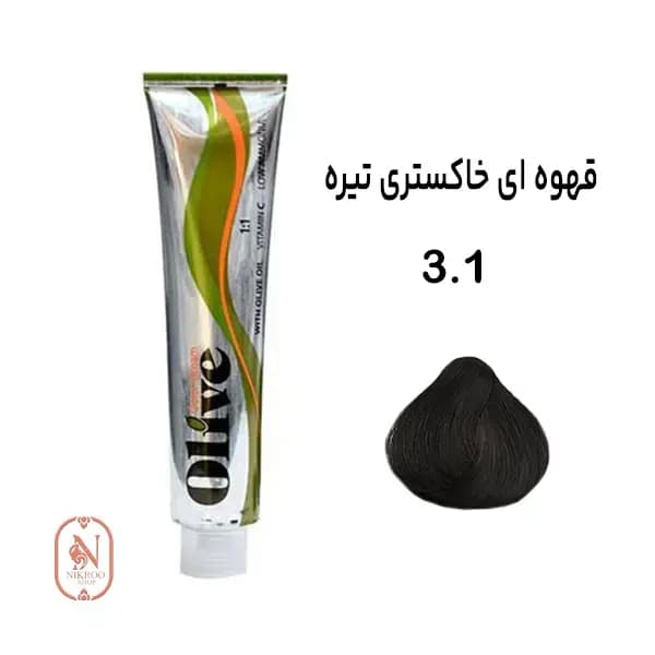 رنگ مو الیو شماره 3.1 رنگ (خاکستری قهوه ای تیره)
