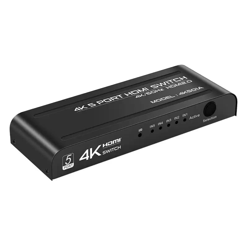 سوییچ 5 پورت HDMI مدل 4K501 بدنه فلزی